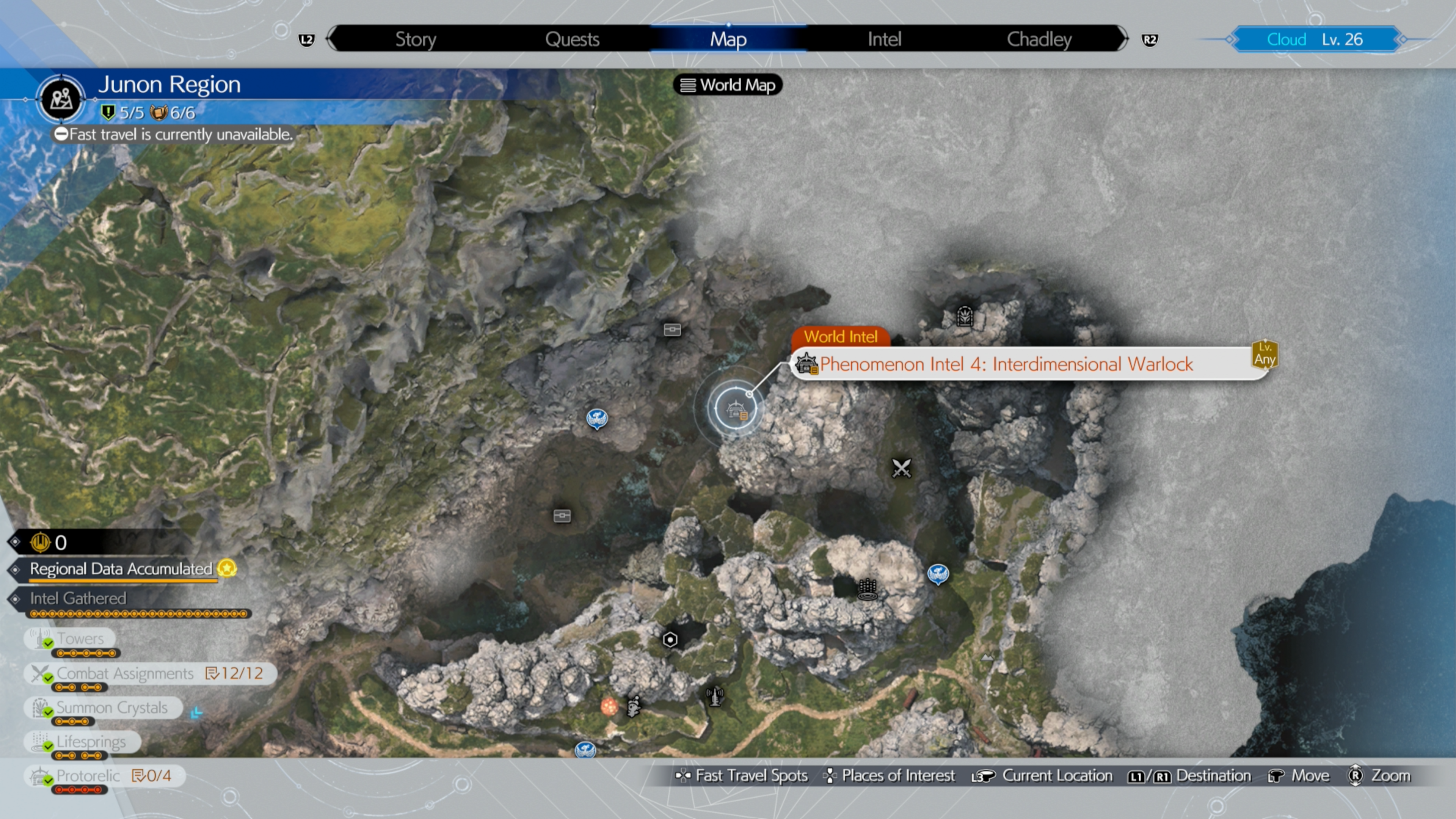 The location of the fourth Phenomenon Intel on your map in the Junon Region in Final Fantasy 7 Rebirth