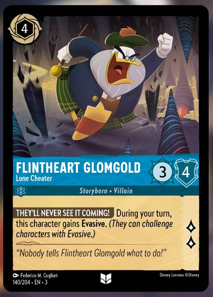 Flintheart Glomgold lone cheater lorcana