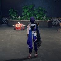 Honkai Star Rail's Dr. Ratio stands near a chest.