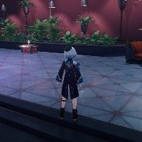Honkai Star Rail's Misha stands near a chest.