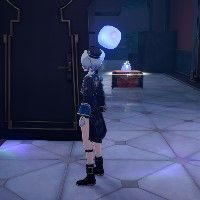 Misha is about to enter a room in Honkai Star Rail.