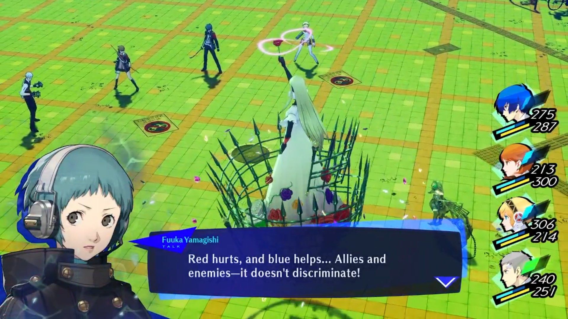 fuuka explaining how the wheel of fortune works persona 3 reload p3r