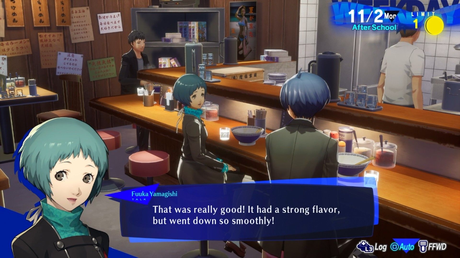 fuuka talking about ramen