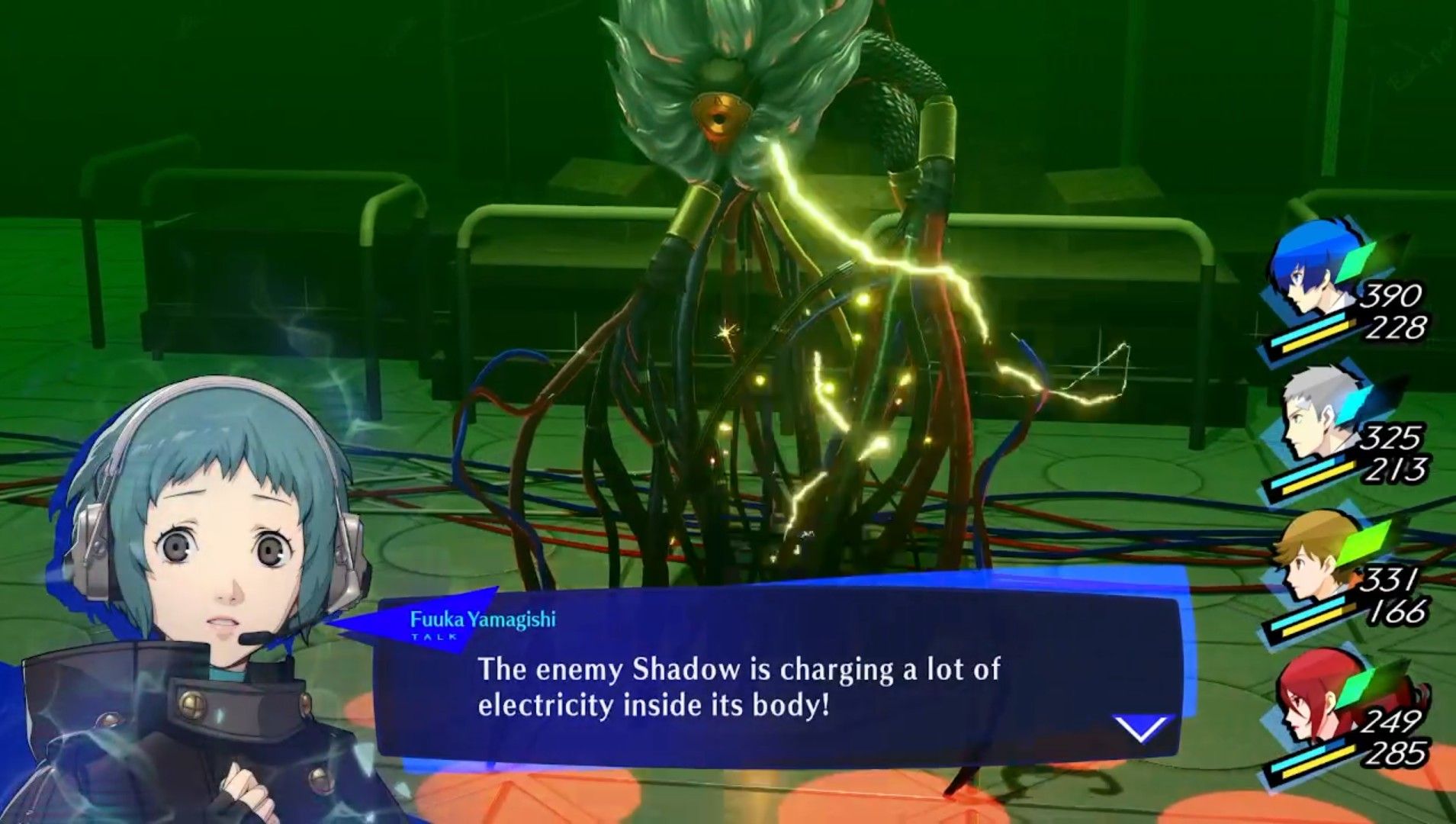 fuuka warning you that hermit is charging persona 3 reload september full moon p3r