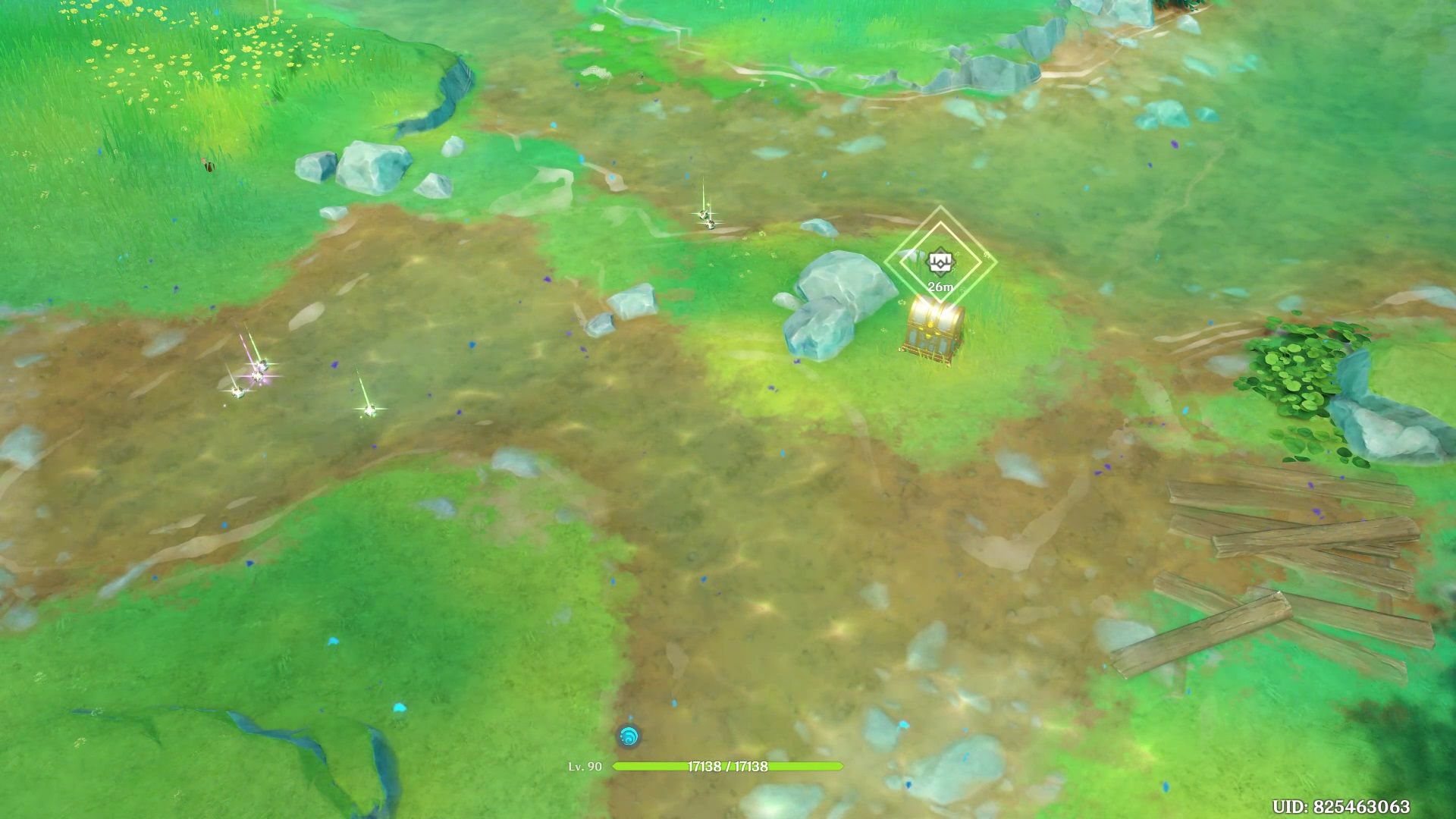 A cutscene showing a luxurious chest in Chenyu Vale in Genshin Impact. 