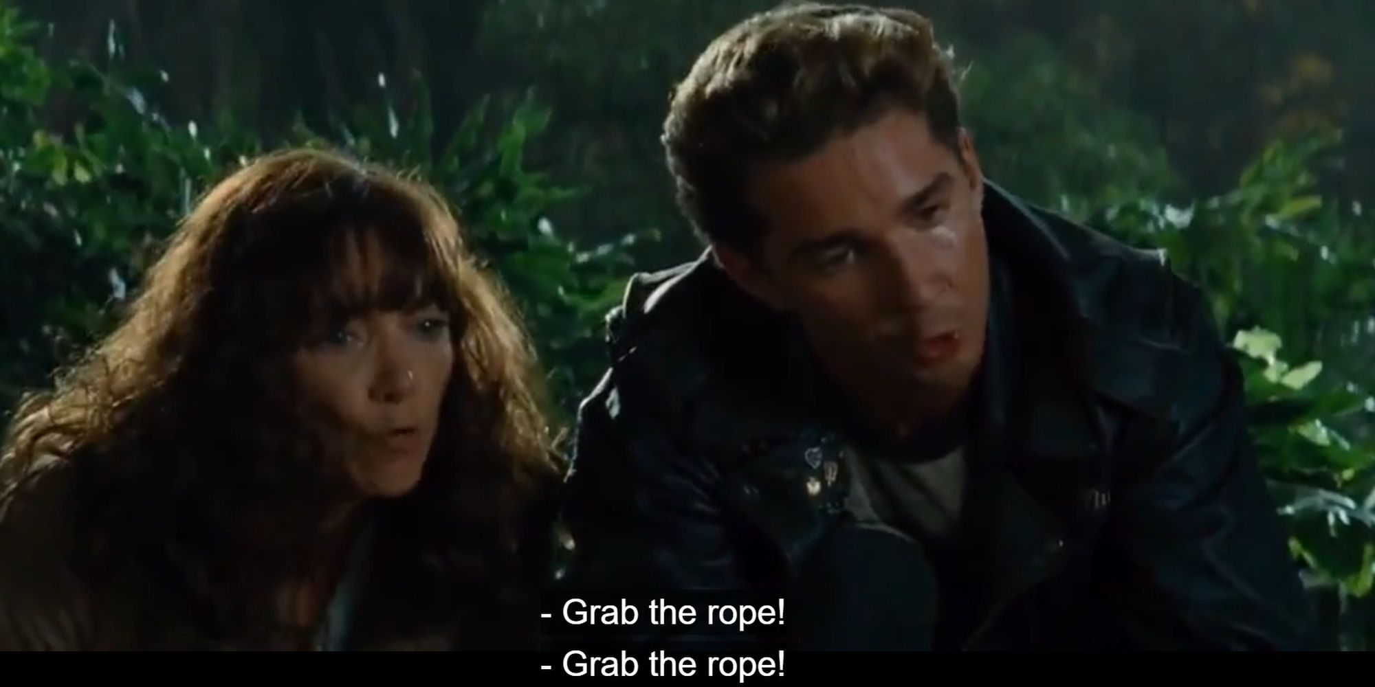 Indiana Jones: And Crystal Skull - Marion And Mutt Telling Indy To Grab A Snake Rope