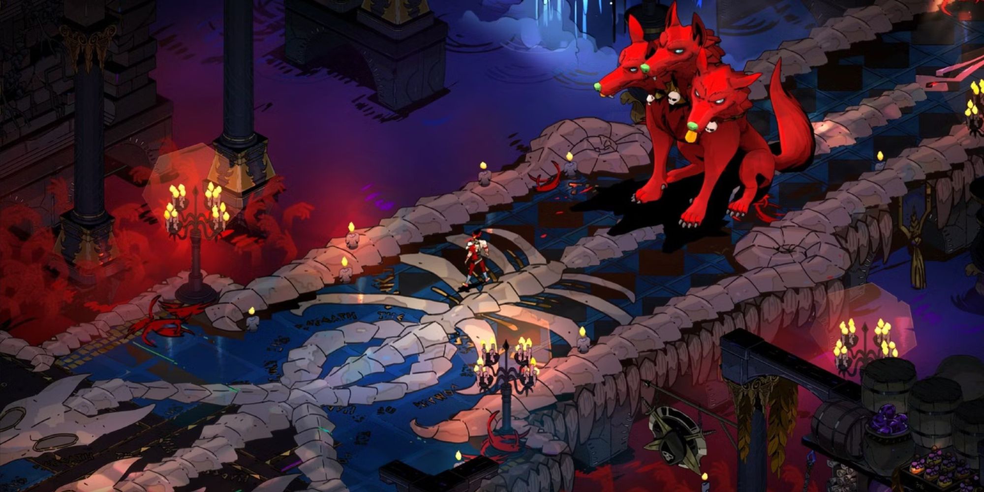Hades - Cerberus standing guard before the final boss door in the last area-1