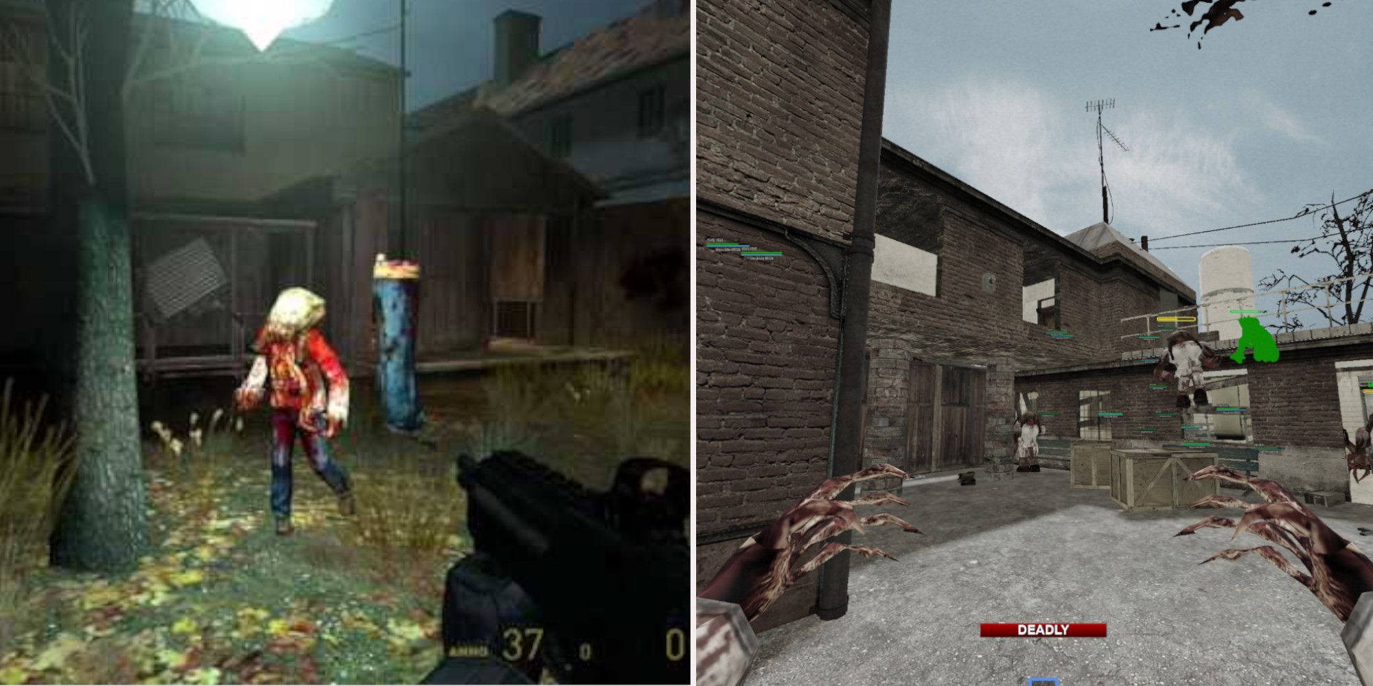 Fighting headcrab zombie and playing as zombie in Roblox