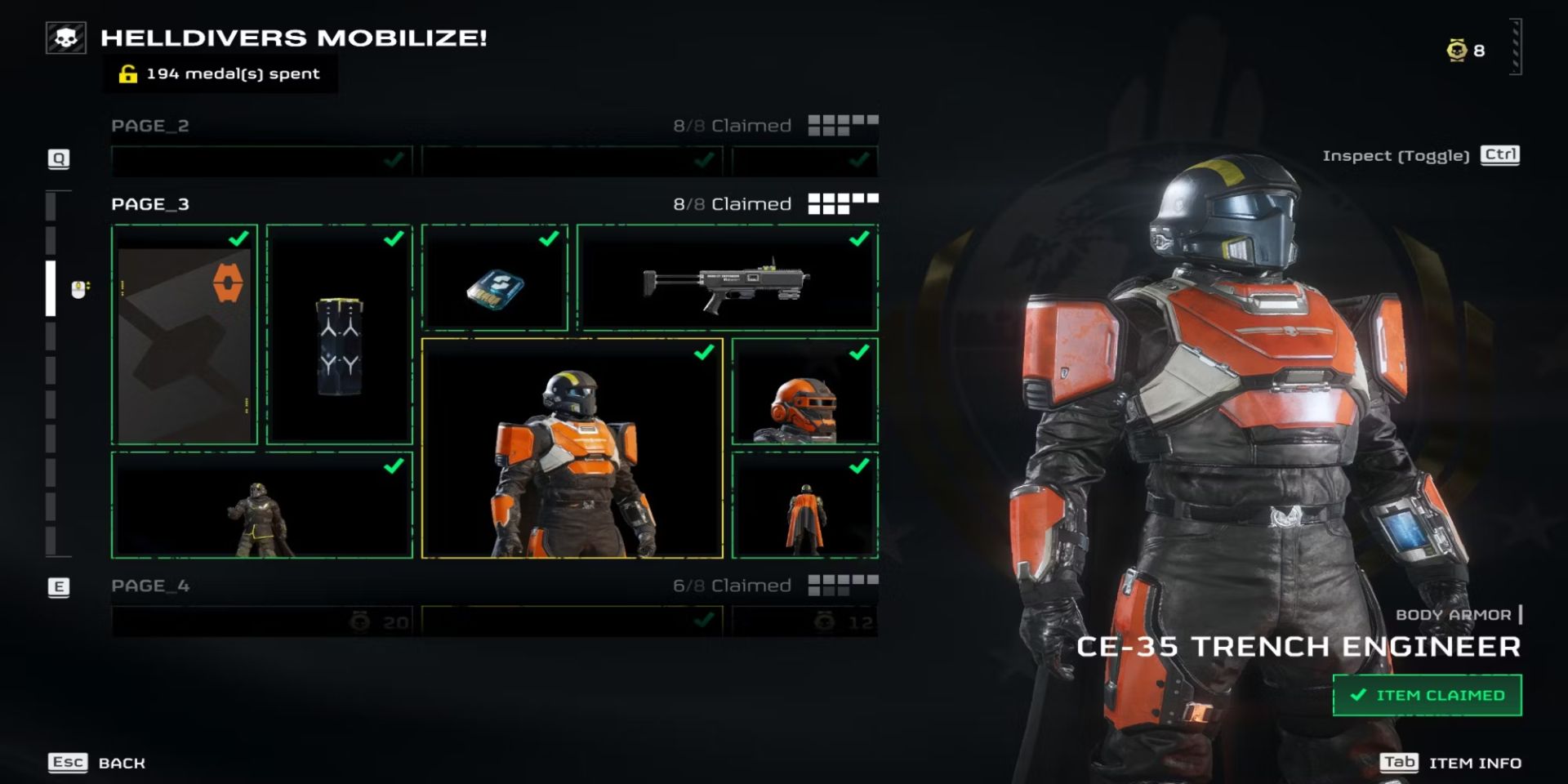 Helldivers 2 Trench Engineer Armor
