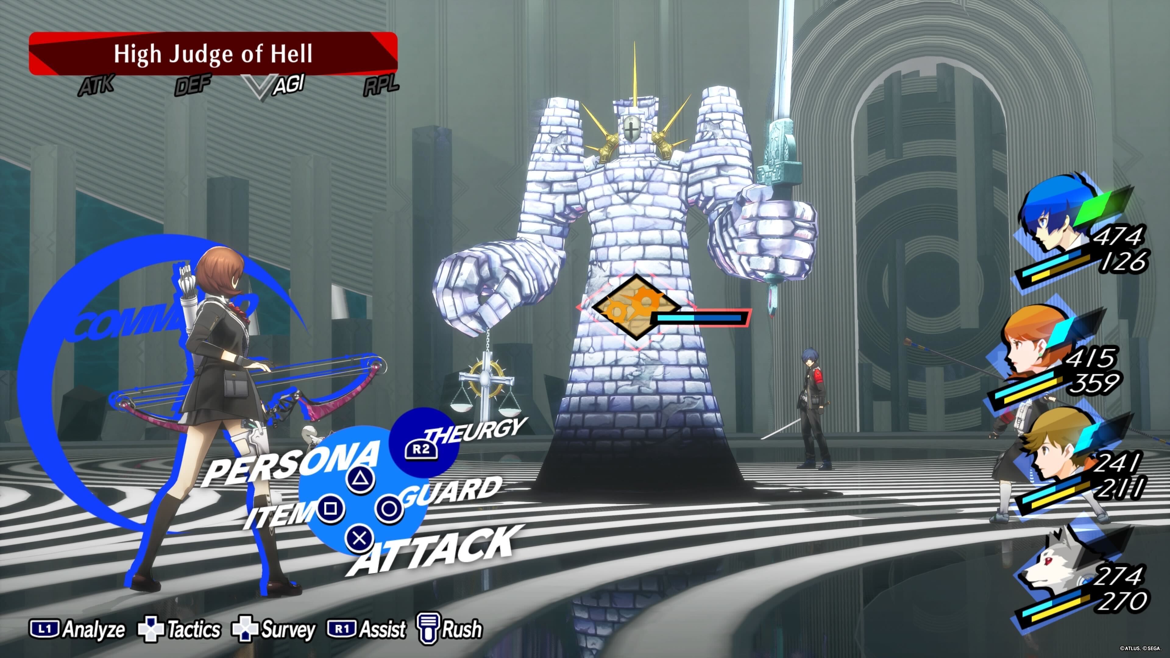 high judge of hell gatekeeper battle persona 3 reload p3r adamah tartarus
