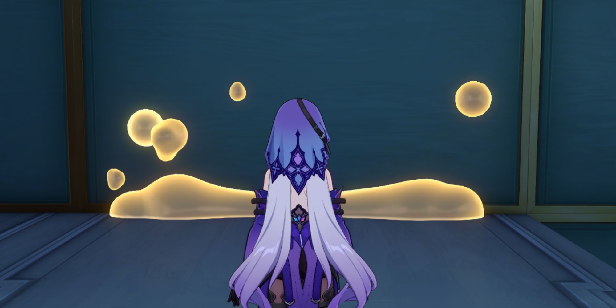Honkai Star Rail Black Swan Looking At Dreamwalker Bridge