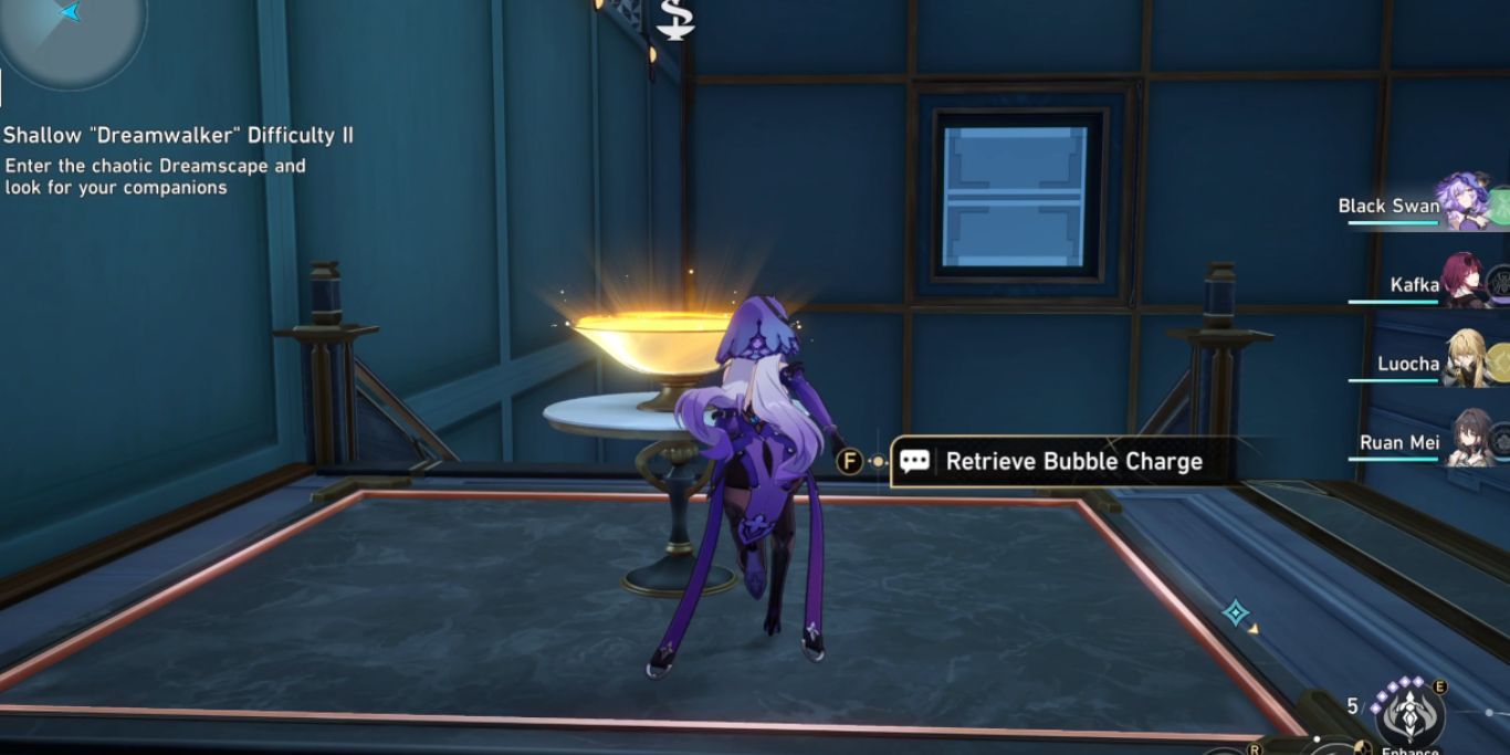 Honkai Star Rail Black Swan Running To Bubble Tower