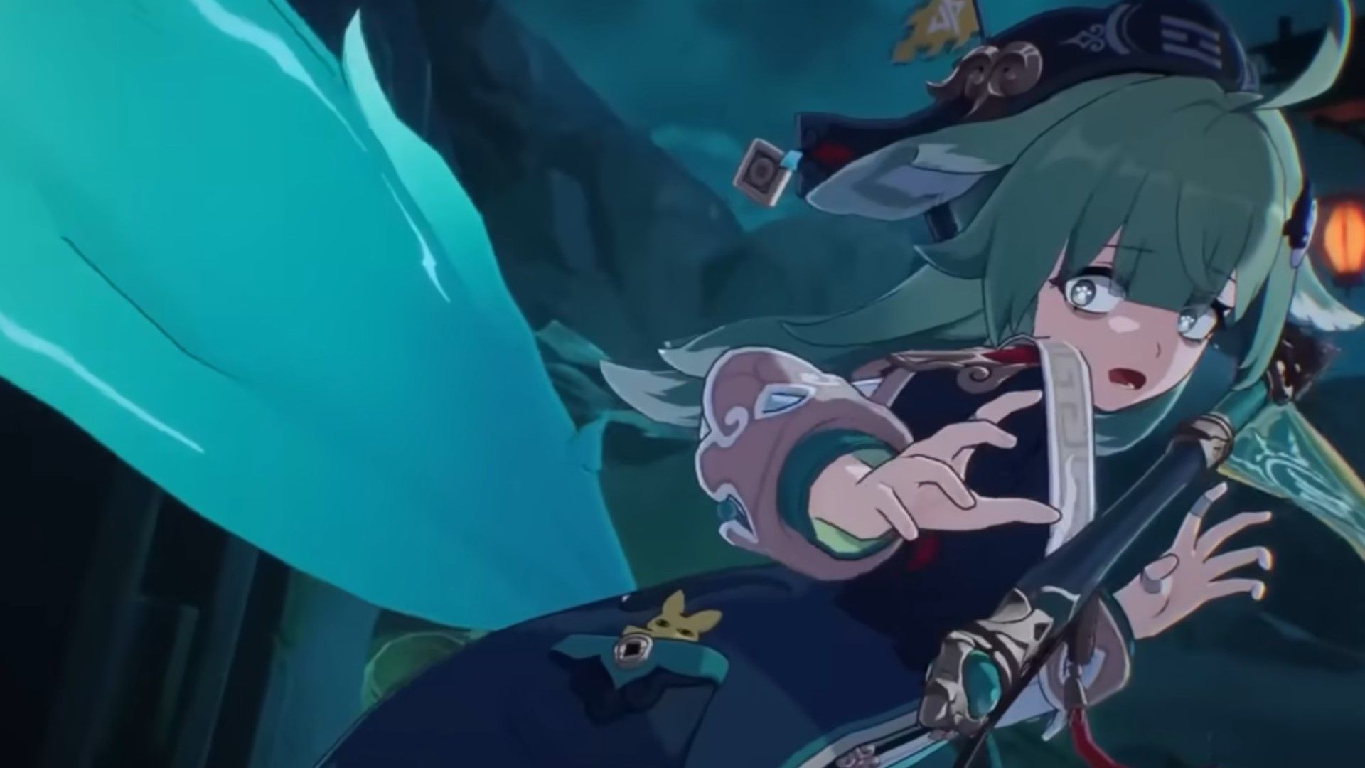 Honkai Star Rail's Huohuo is scared of her glowing blue tail.