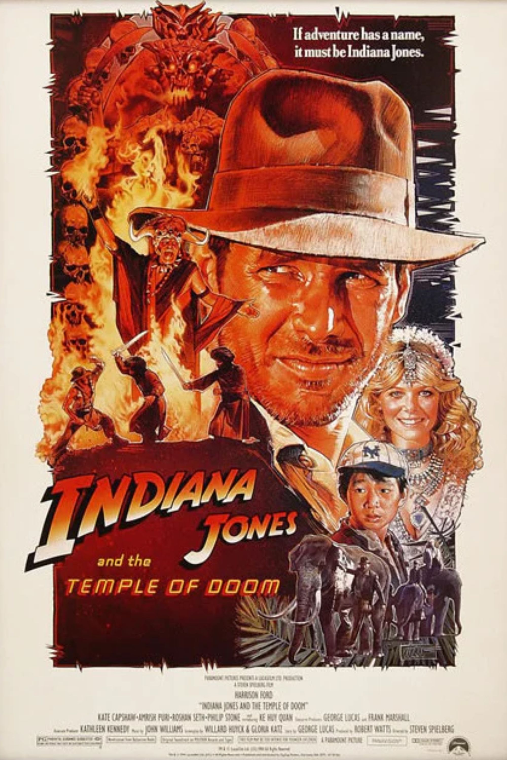 Indiana Jones And The Temple Of Doom Offical Poster