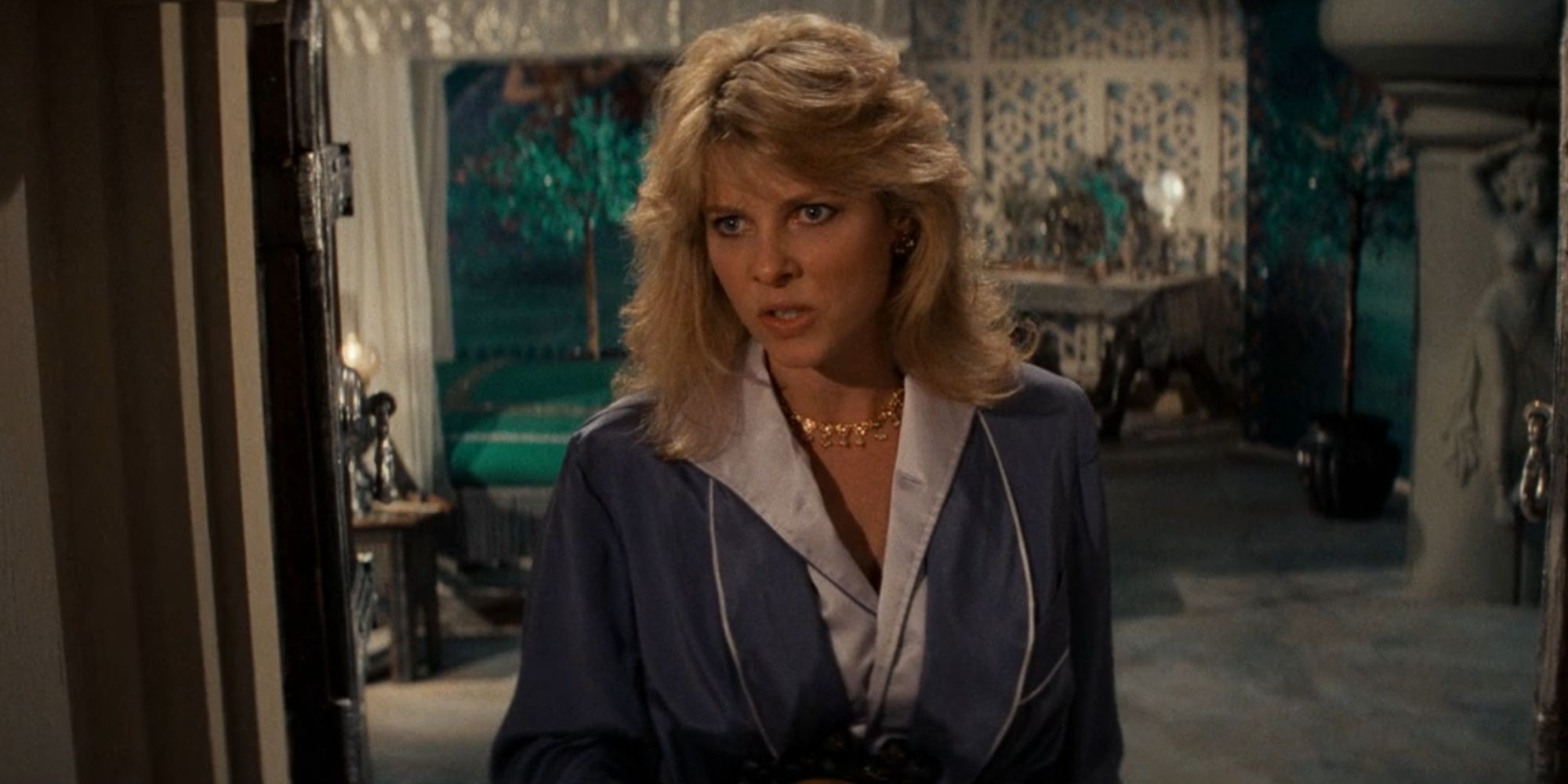 Indiana Jones and the Temple of Doom Willie stands in front of her bedroom