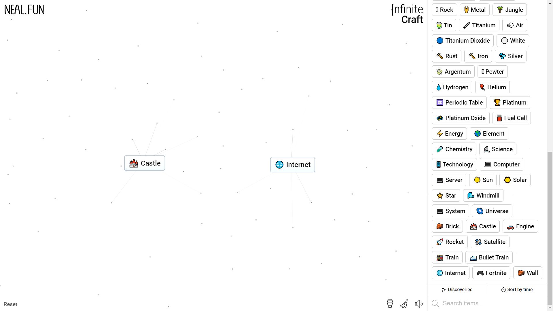 Infinite Craft, the Castle and the Internet
