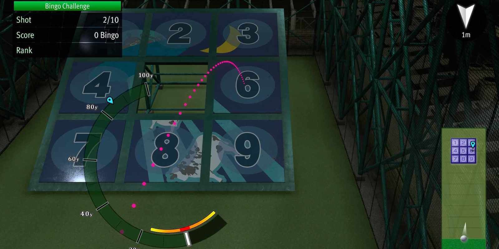 Bingo board on driving range