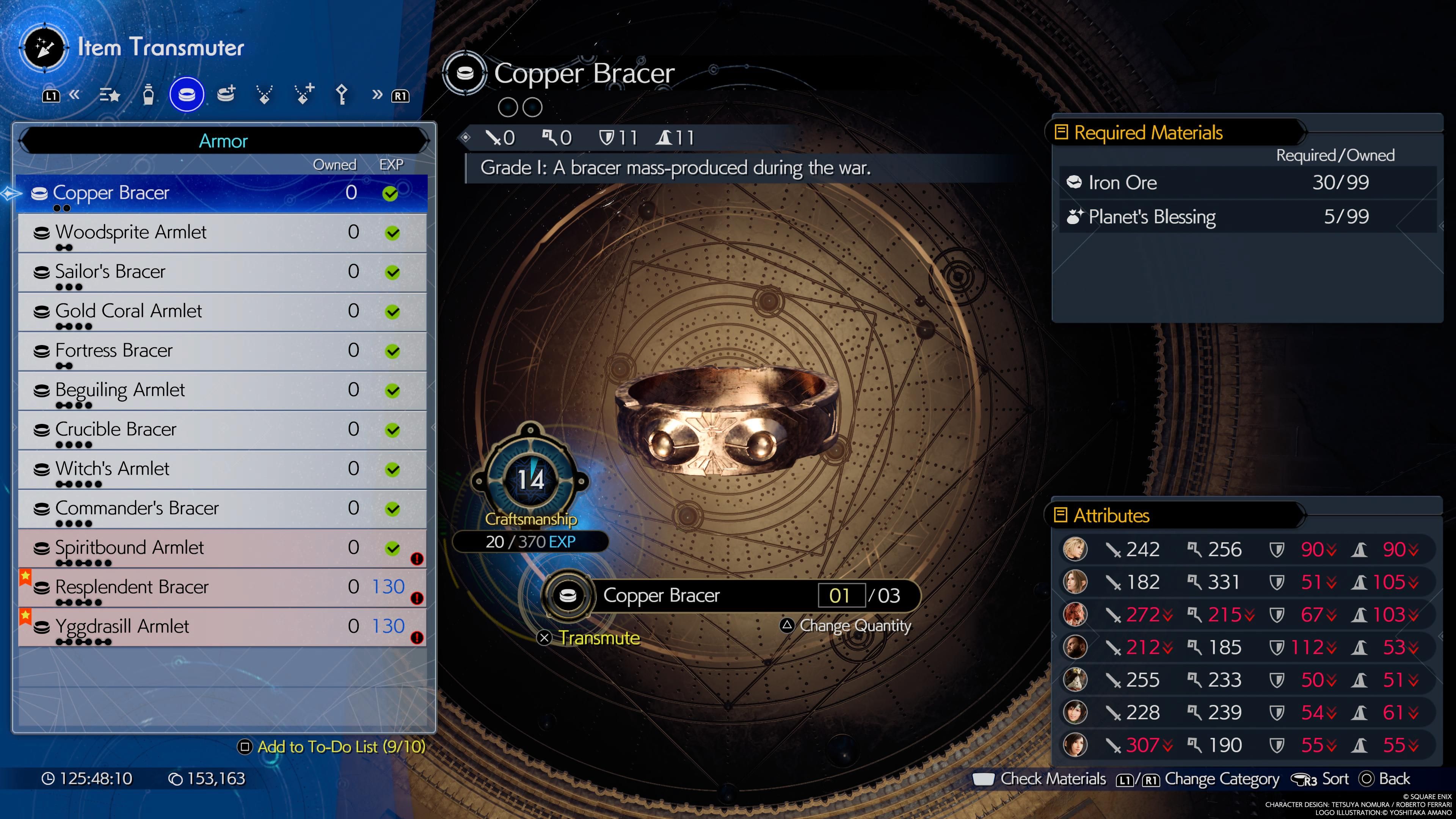 Item Transmuter image of Copper Bracer in FF7 Rebirth