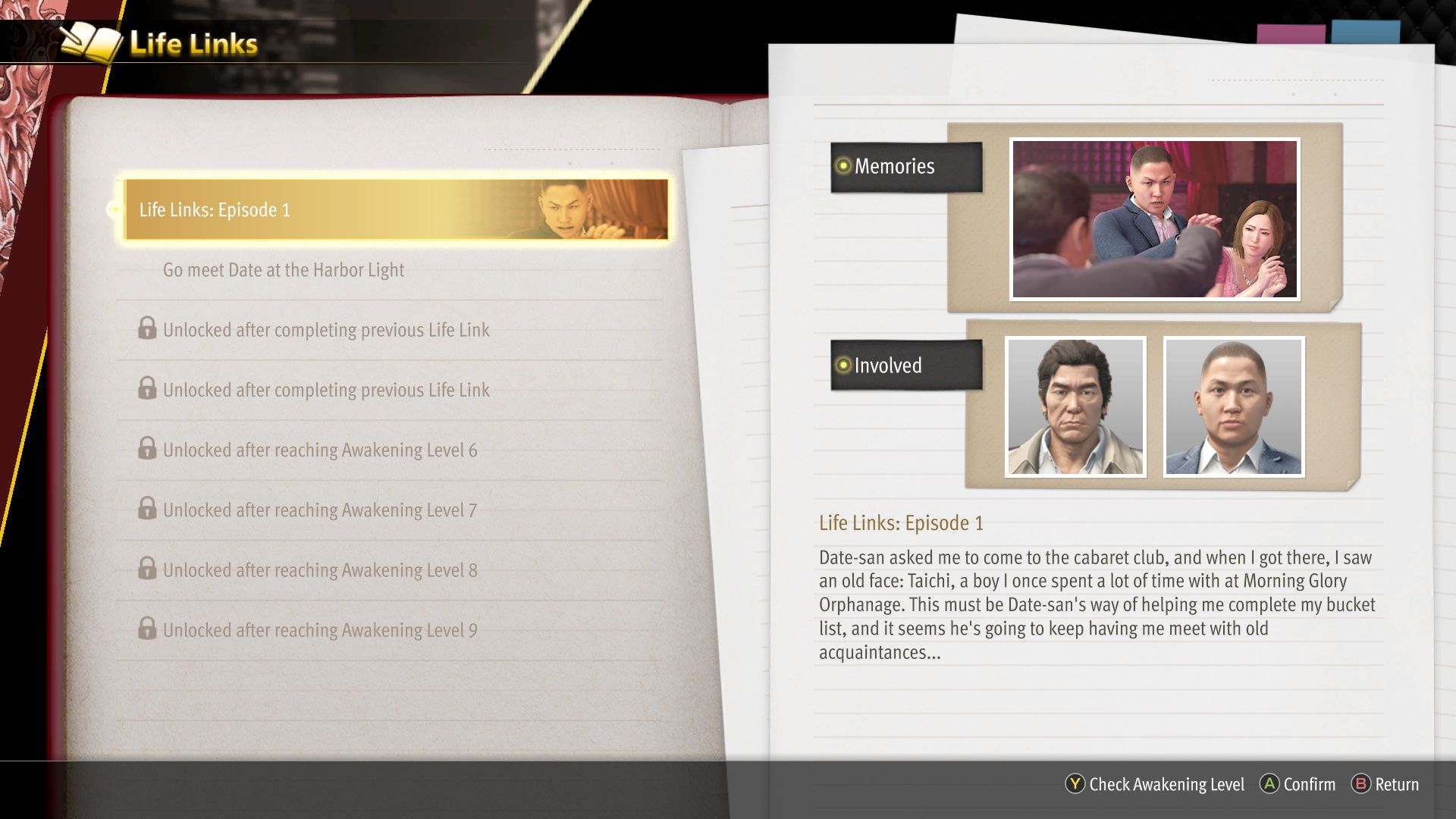 Episodes of Kiryu's Life Links in Like A Dragon: Infinite Wealth.
