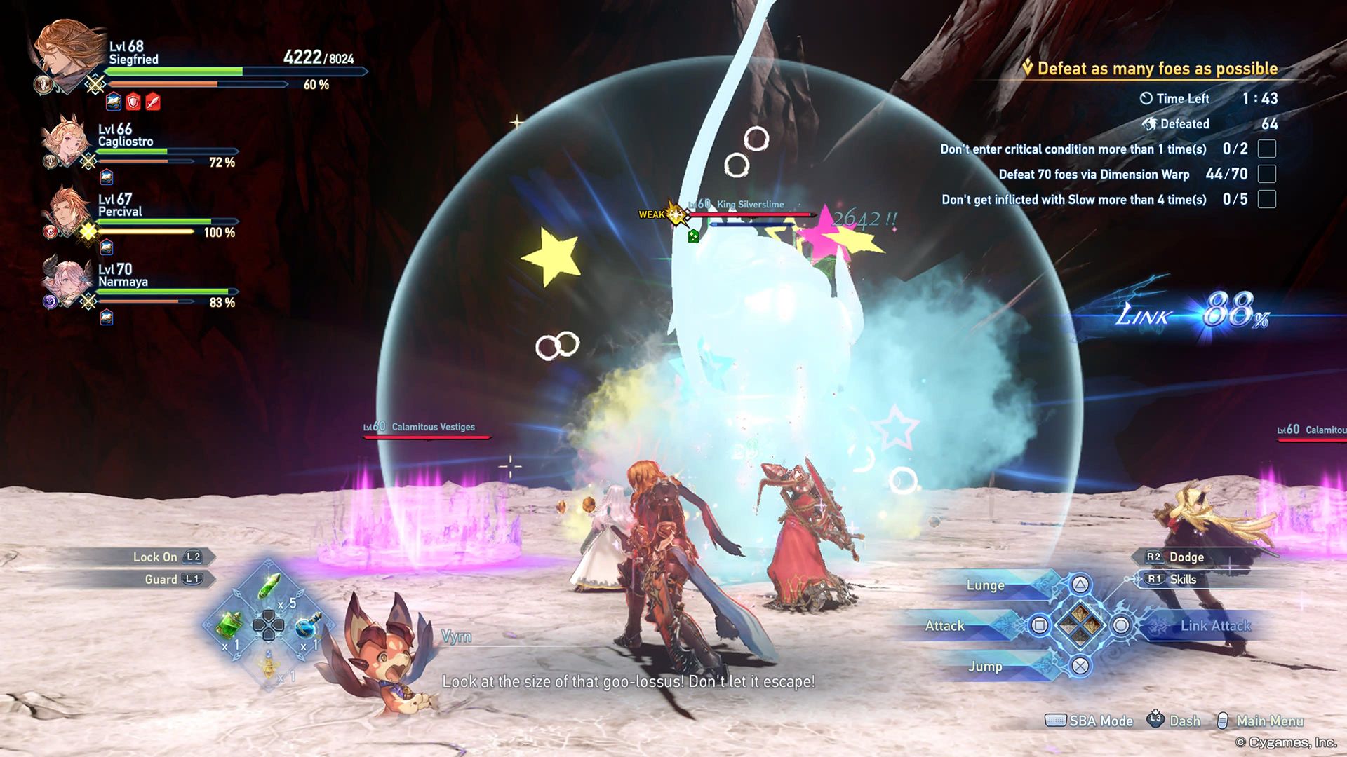 a king silverslime spawning on a quest