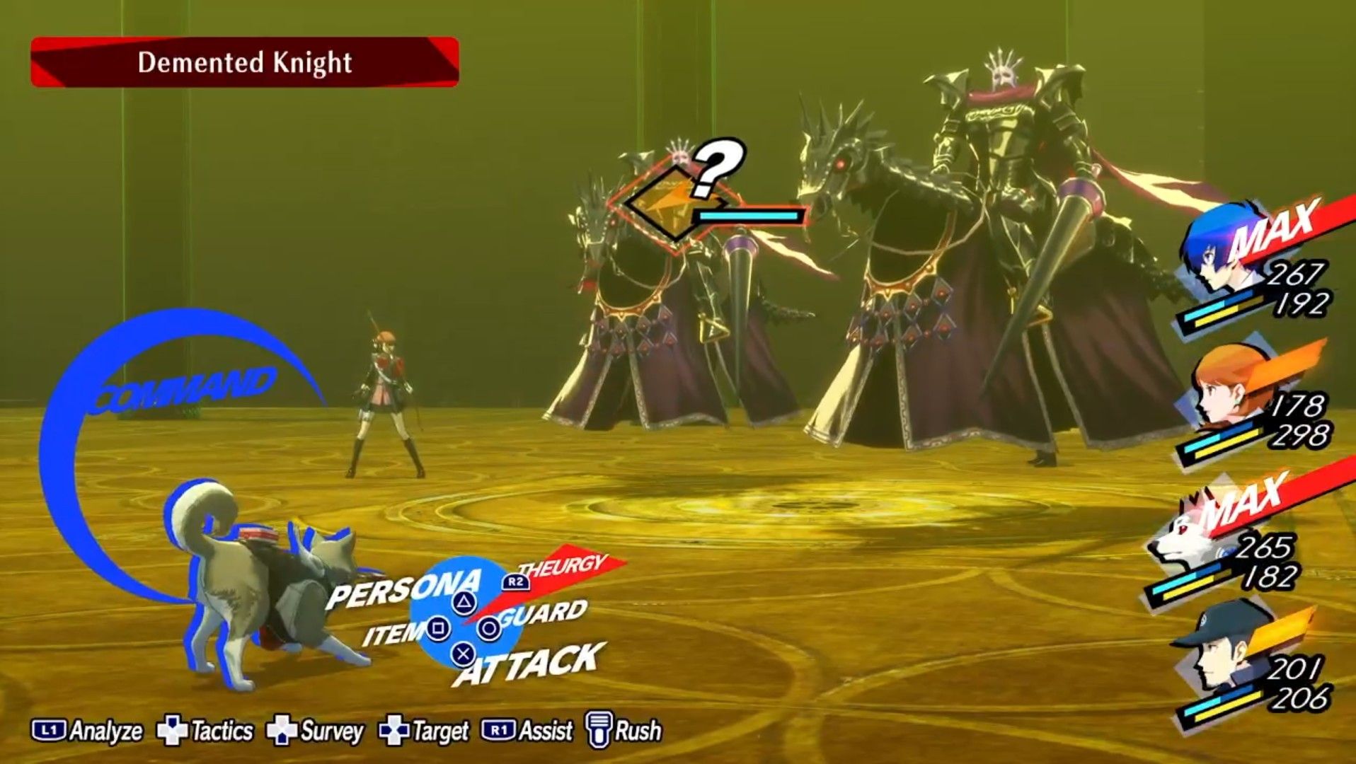 koromaru battling demented knights tziah block gatekeepers persona 3 reload p3r