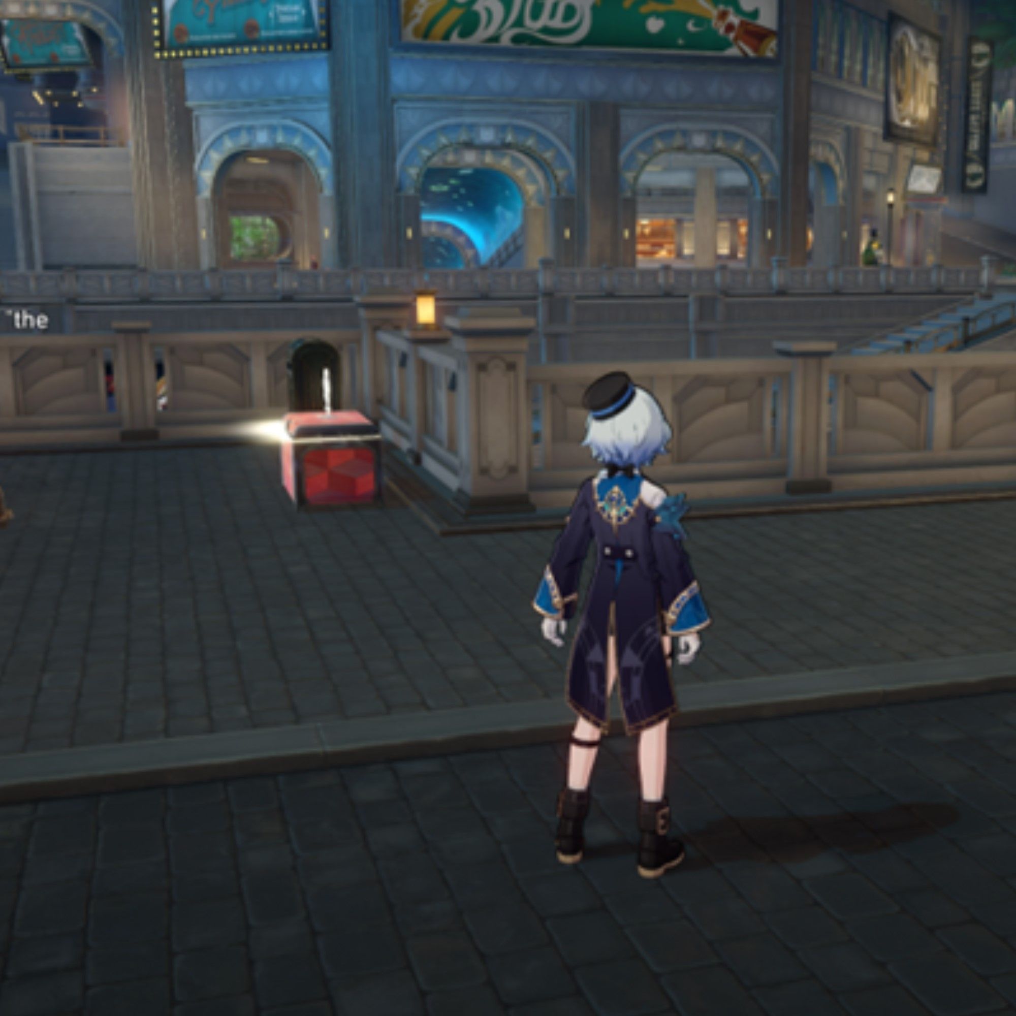 Misha stands on a road in Honkai Star Rail.