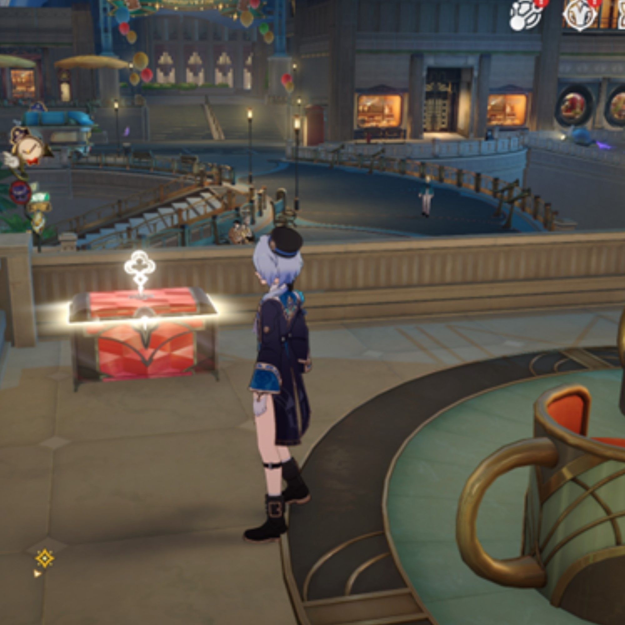 Misha stands in front of a chest in Honkai Star Rail.