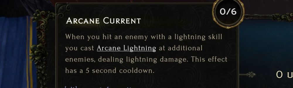 Last Epoch Arcane Current Node Description