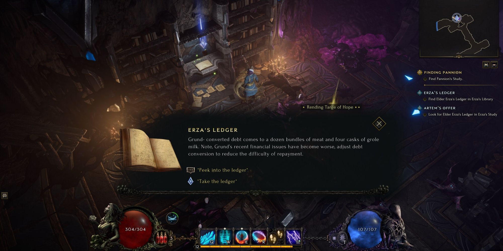 Last Epoch Erza's Ledger Quest Item Dialogue