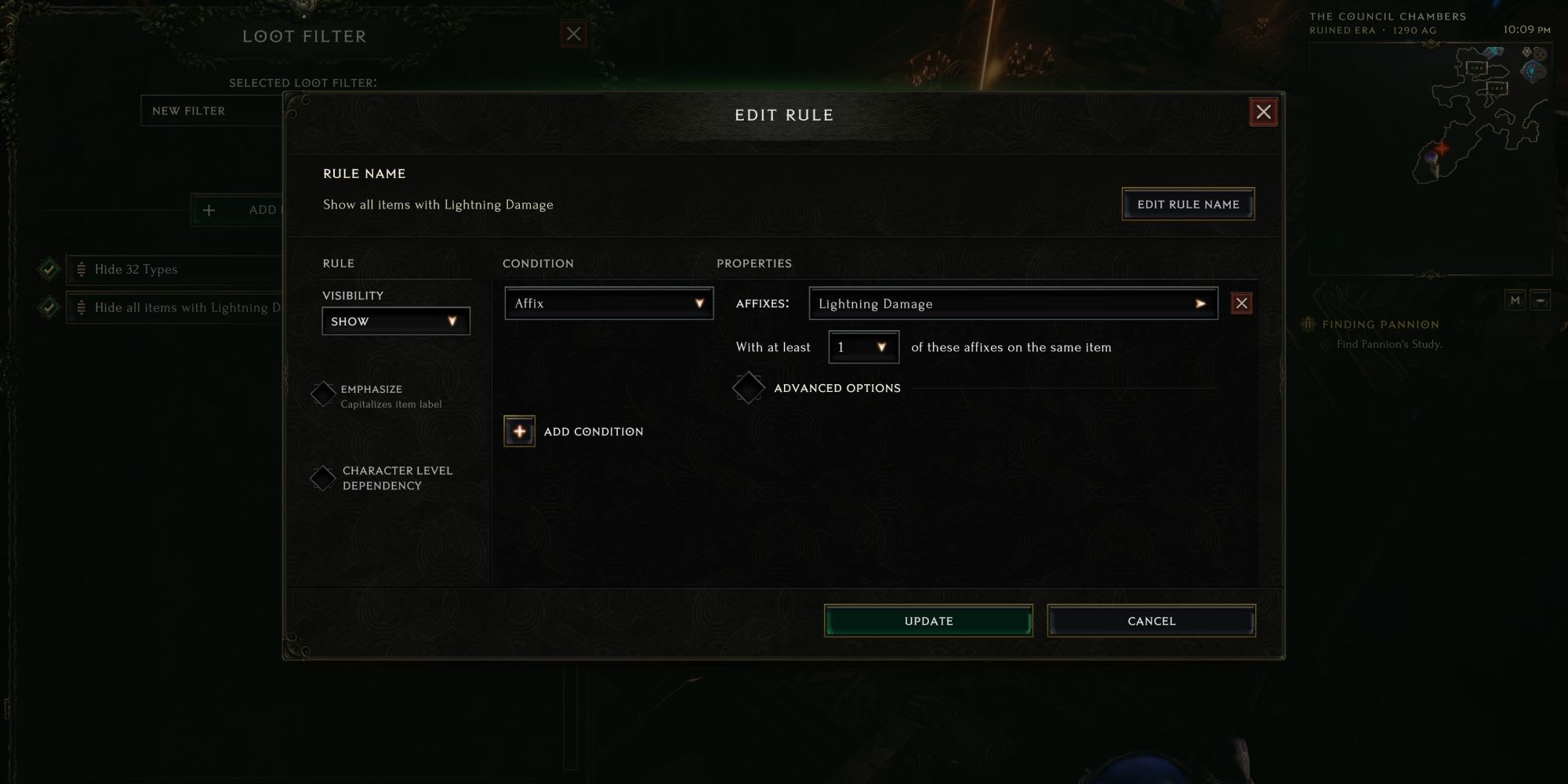 Last Epoch Loot Filter Show Lightning Affixes Rule