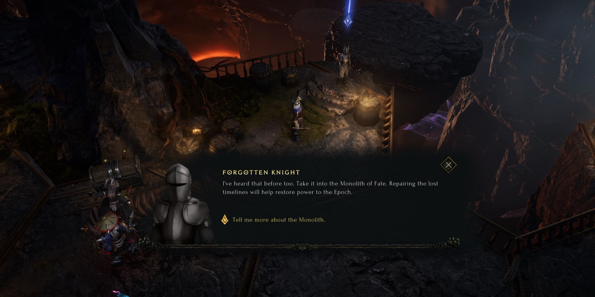 Last Epoch Monolith of Fate Quest Dialogue With Forgotten Knight