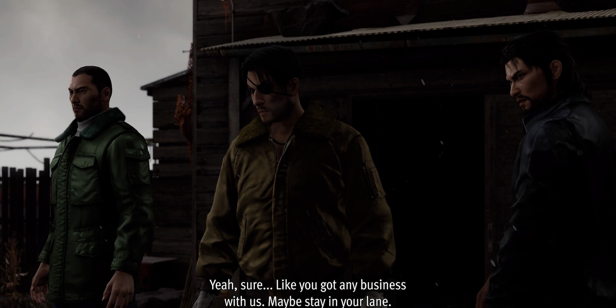 Daigo, Saejima, And Majima standing in formation