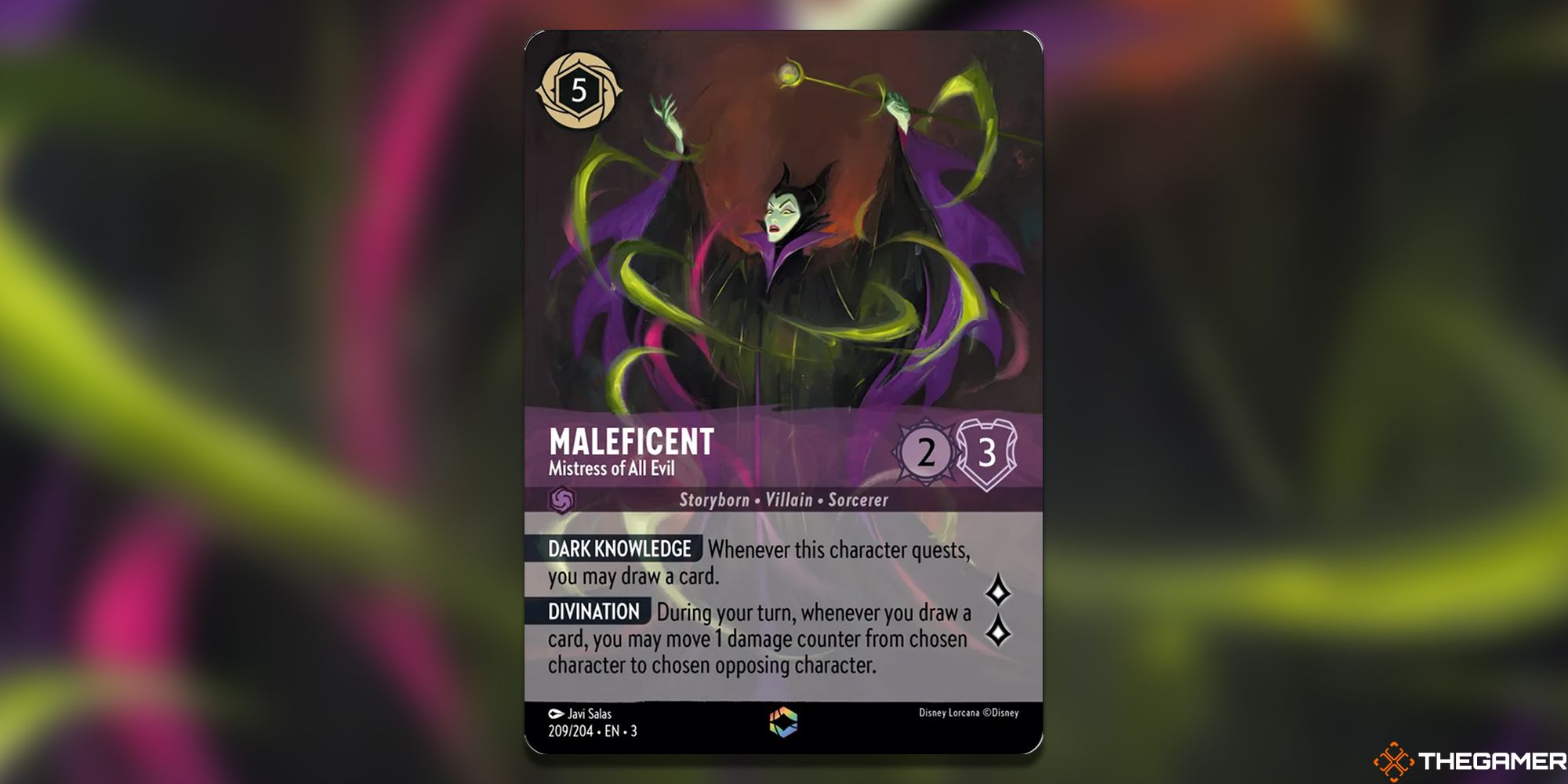 Maleficent, Mistress of All Evil Alternate Art Lorcana Card