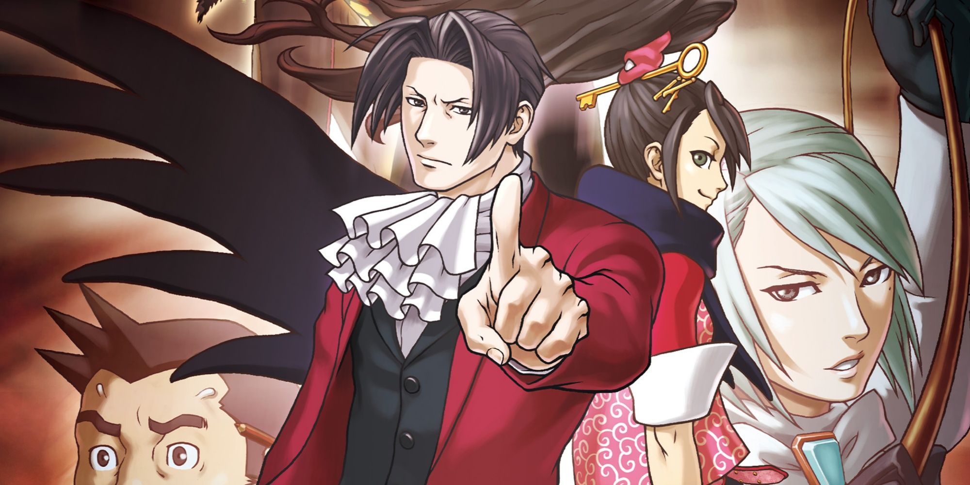 Miles Edgeworth in the center of game cover