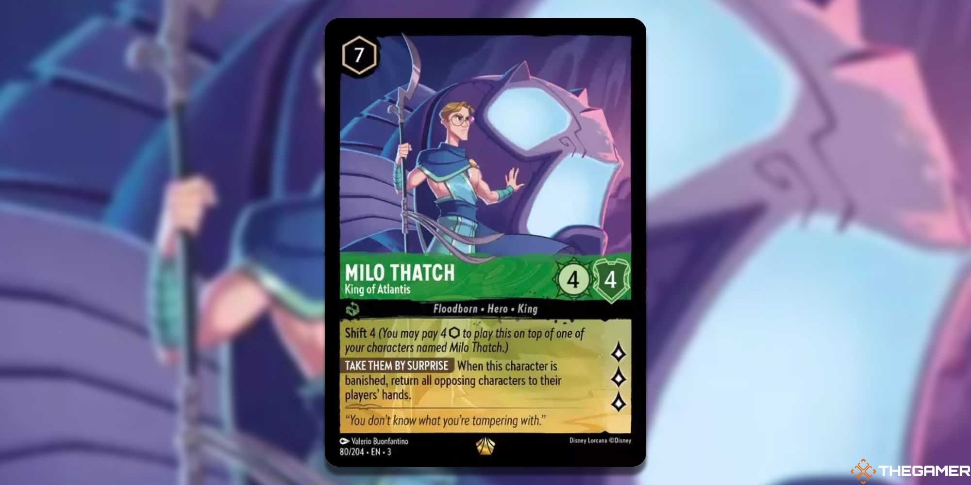 Disney Lorcana: Milo Thatch, King of Atlantis card