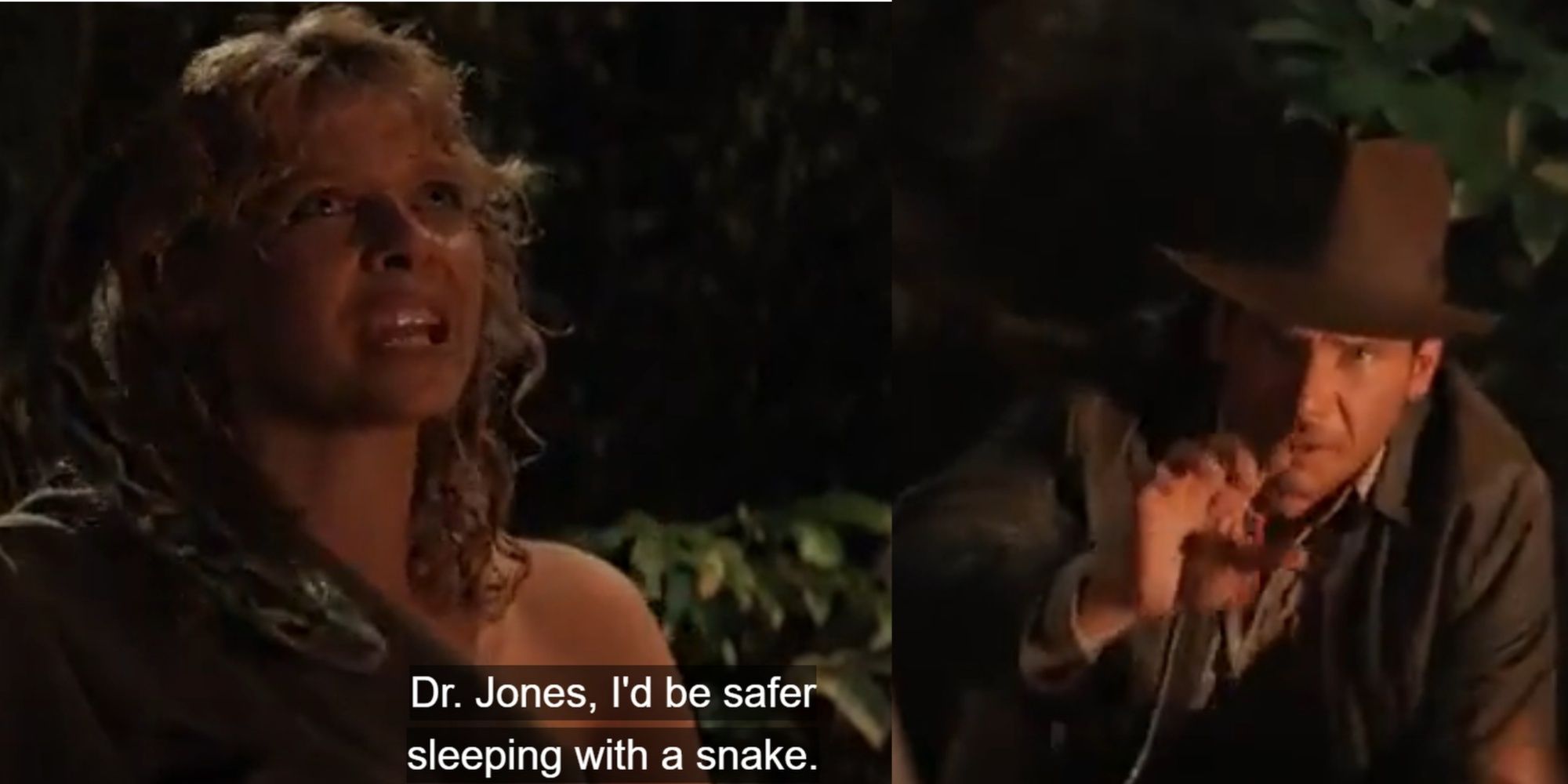 Indiana Jones: Temple Of Doom - Willie And Indiana In The Wilderness With Snakes