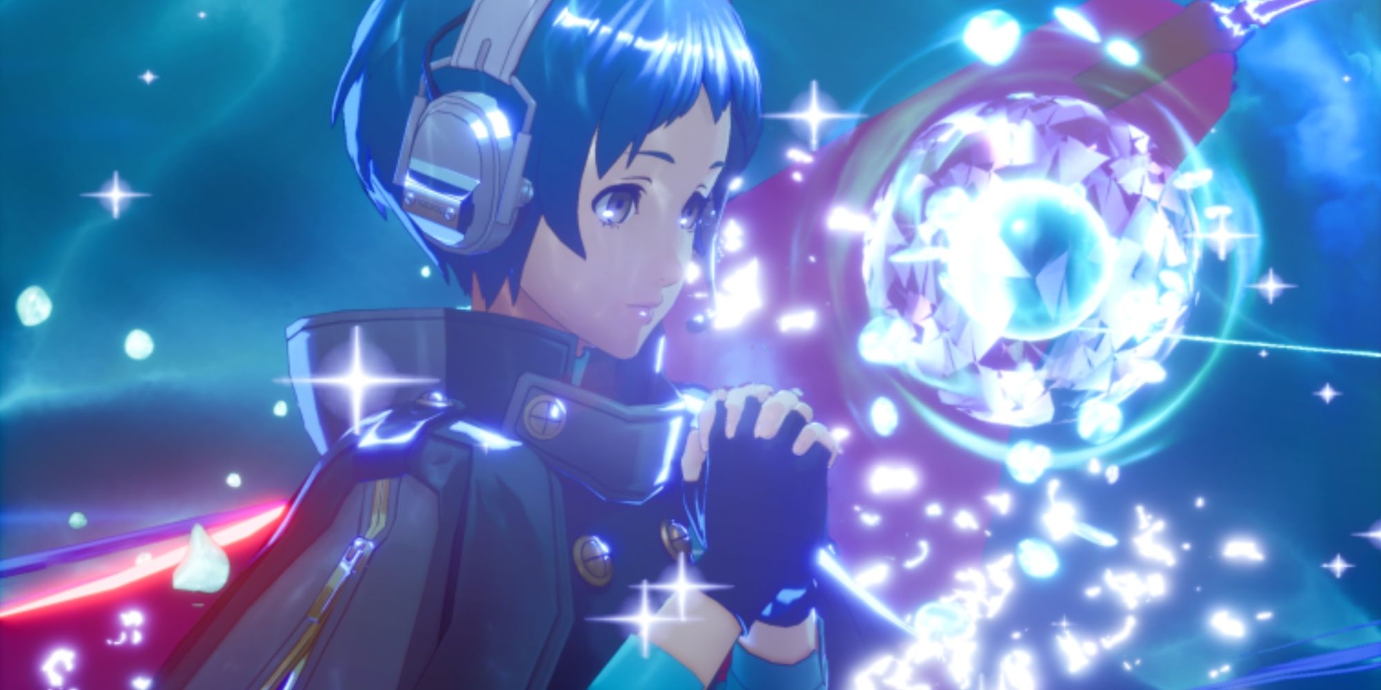 Fuuka Looking Into A Ball Of Water