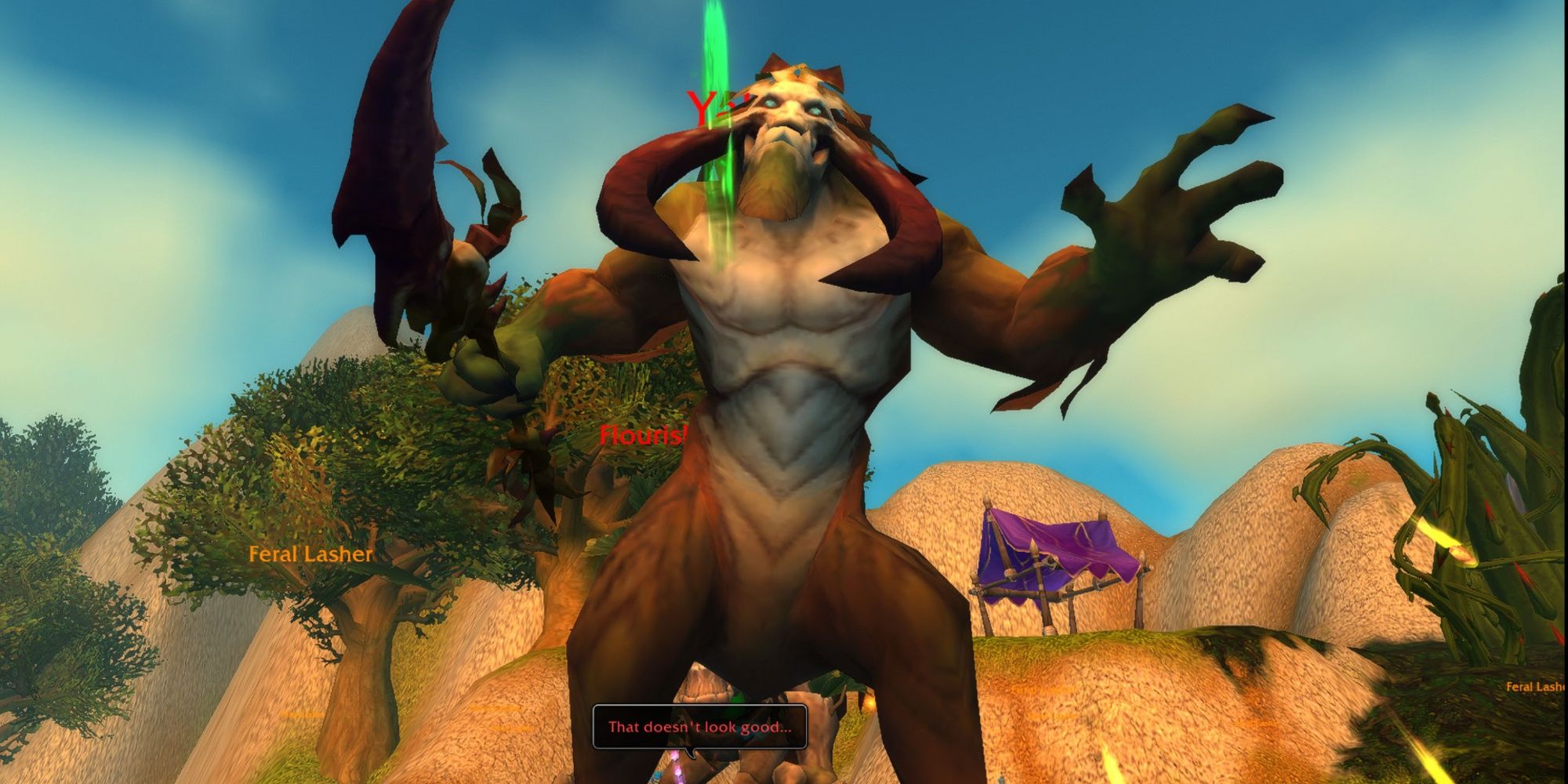 A giant plant-like dinosaur in World of Warcraft