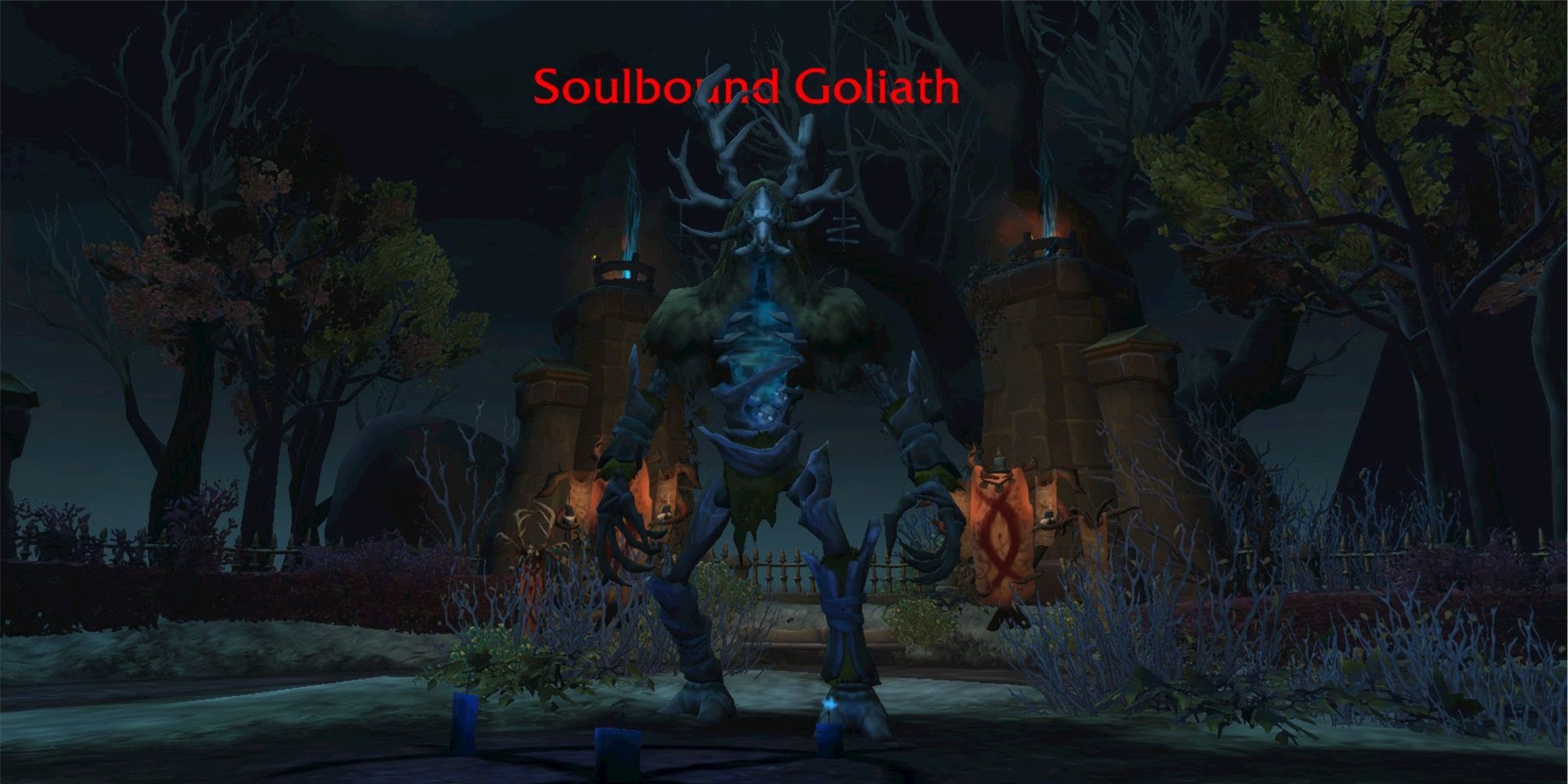 A giant, twisted horned abomination in World of Warcraft