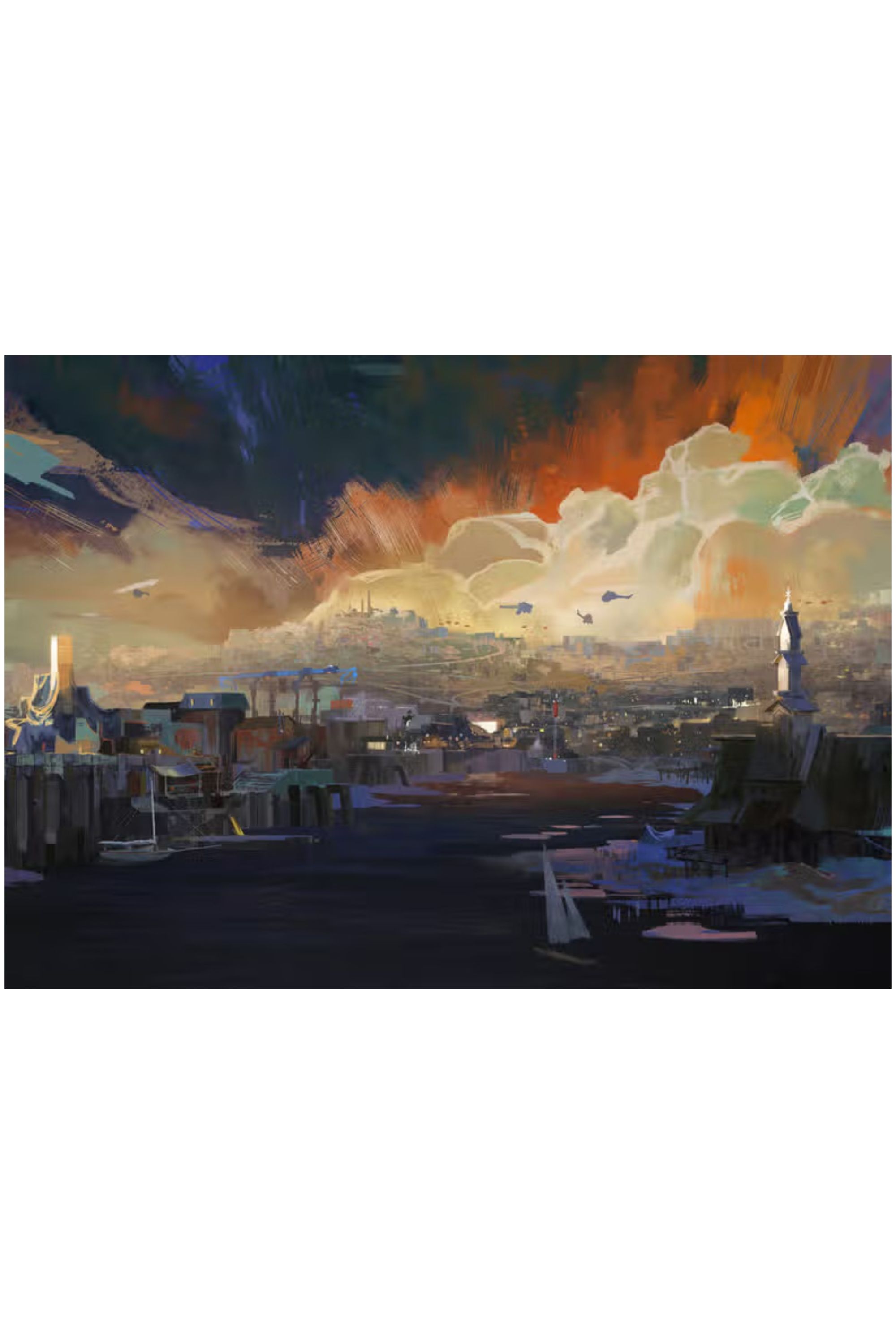 Disco Elysium Skyline Displate Poster