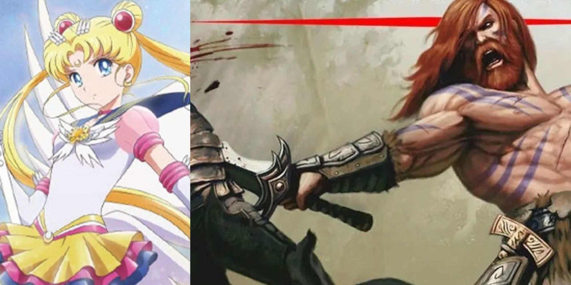 Split with a D&D barbarian along with Sailor Moon.