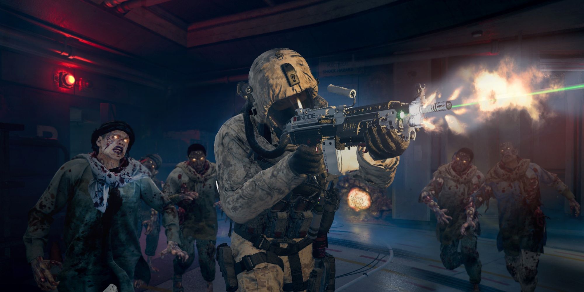 Modern Warfare 3 Operator Fighting Horde Of Zombies
