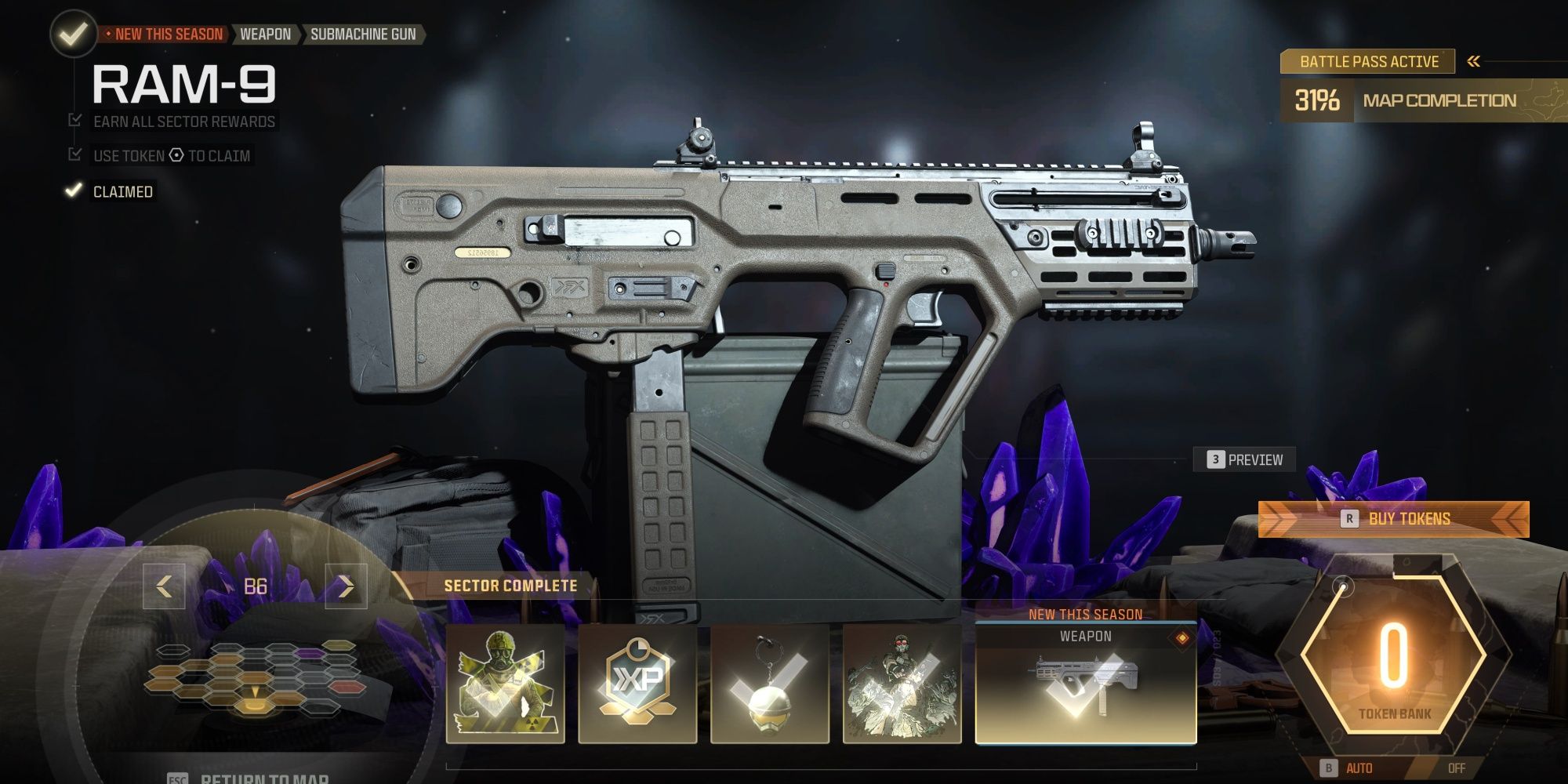 Modern Warfare 3 RAM-9 Battle pass UI