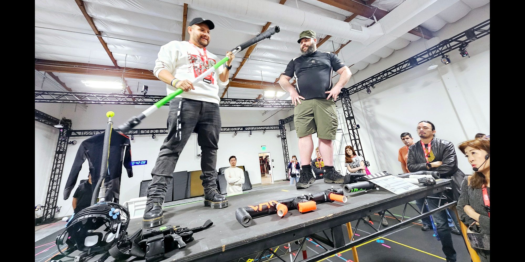 Moy Parra and Mark Grimenstein on the Apex Legends mo-cap stage-1