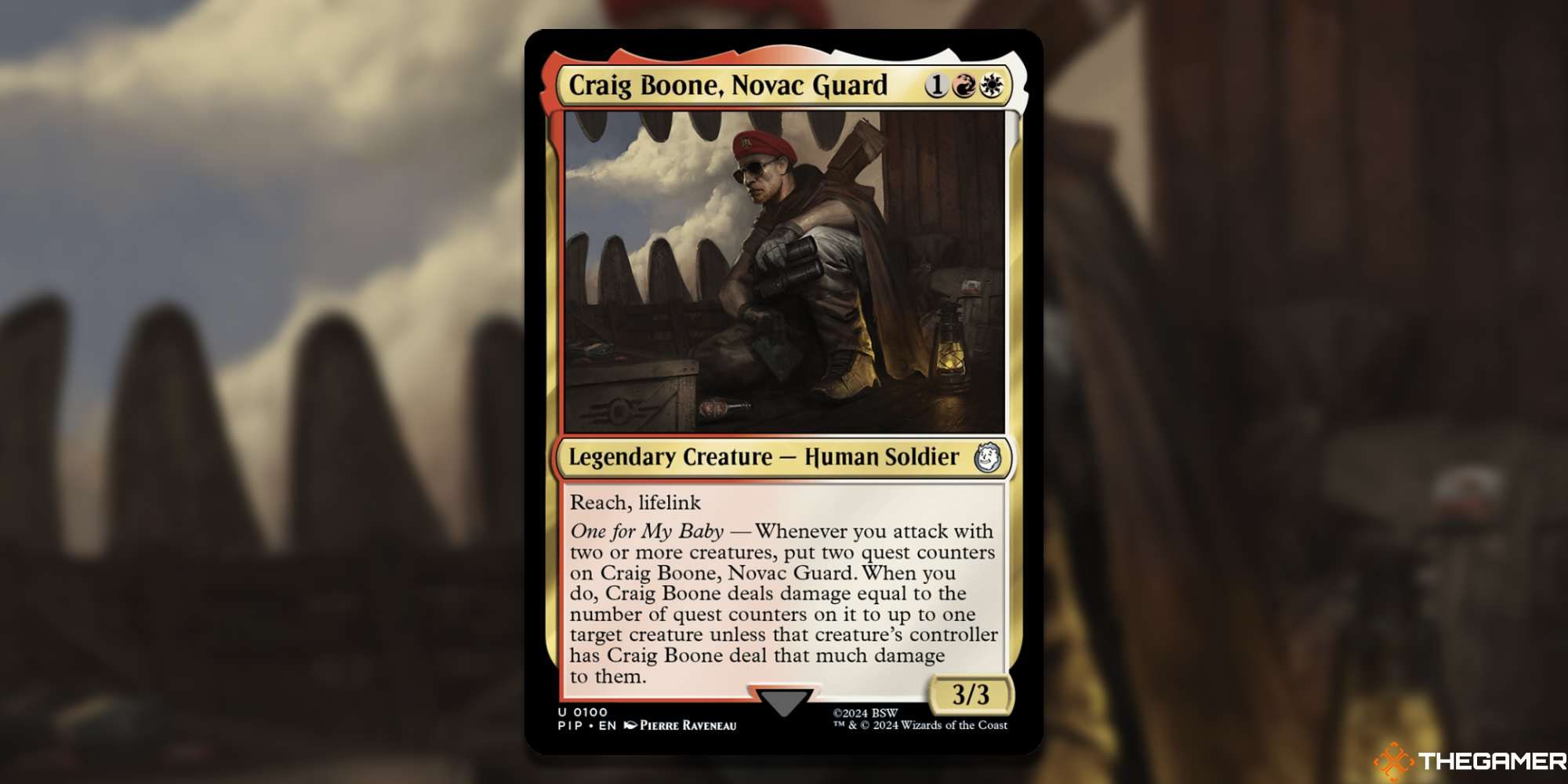 MTG Craig Boone, Novac Guard card and art background
