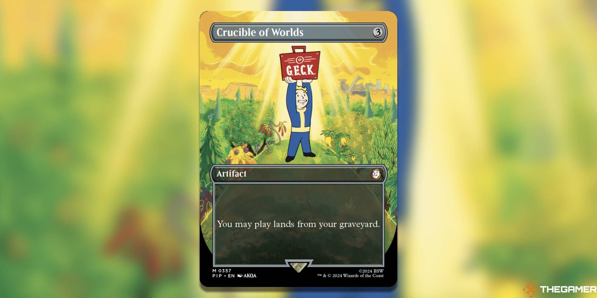Crucible of Worlds Magic: The Gathering card, Vault Boy variant