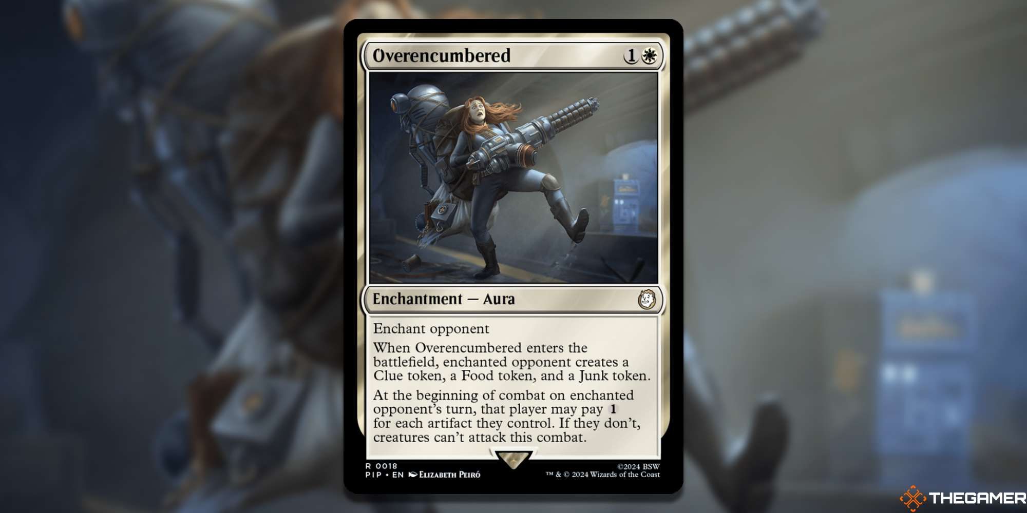 MTG Overencumbered card and art background