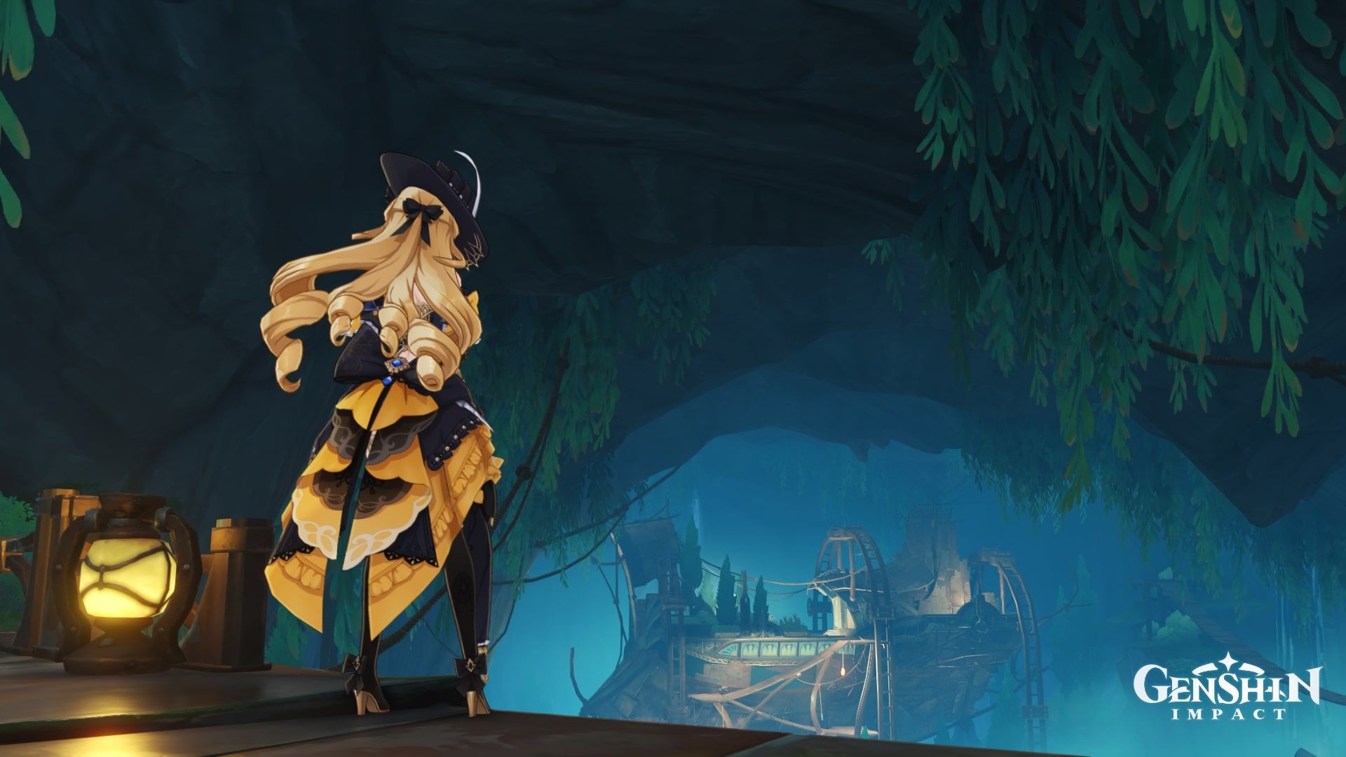 Navia from Genshin Impact looking into Poisson