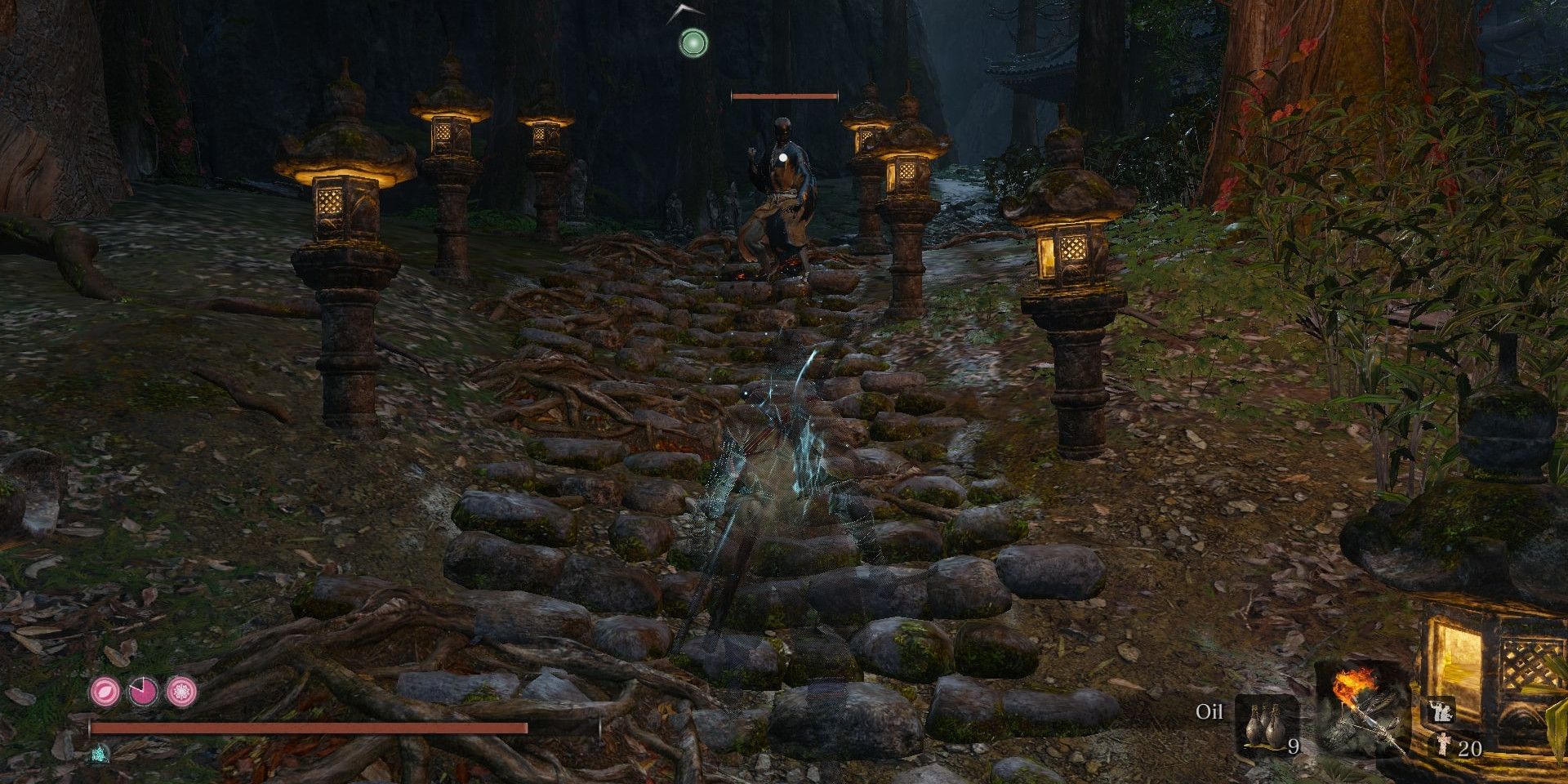 A character covered in Oil in Sekiro Shadows Die Twice