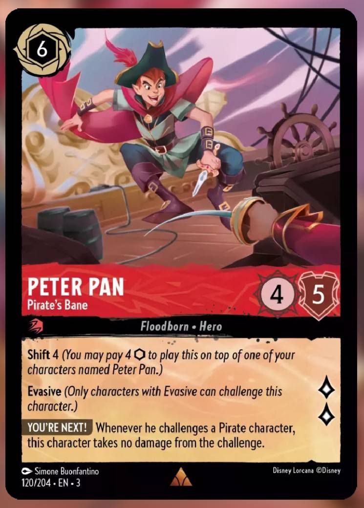 peter pan pirate's bane lorcana